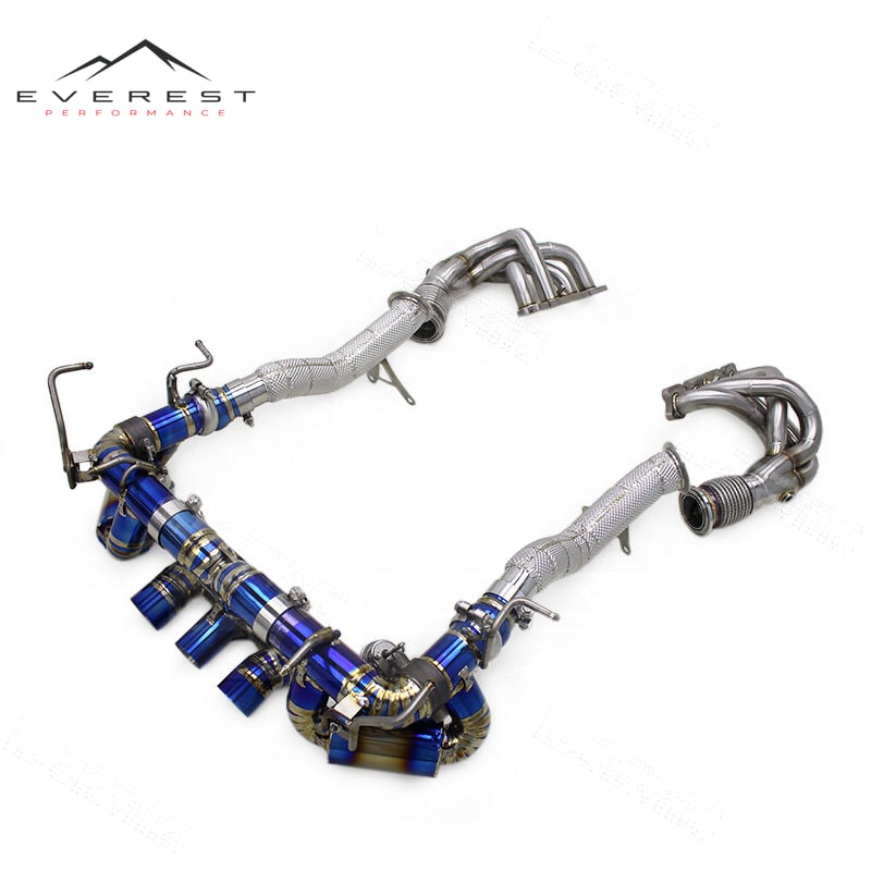 Custom Exhaust System for Ferrari 458 V8 4.5 2013-2016 SUS304 Pipe Manifold Header Downpipe Valve Titanium Catback Exhaust
