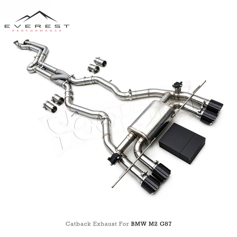 304 Stainless Steel Muffler Catback for BMW M2 G87 3.0T S55 2023-2026 Valvetronic Muffler Equal Length Mid Pipe With Z Pipe