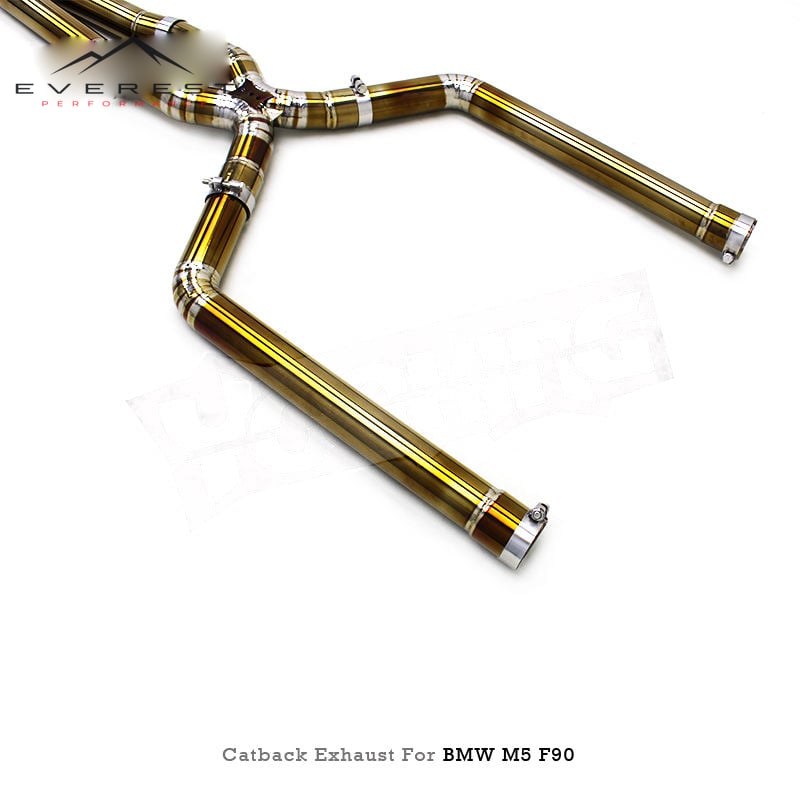 Titanium Lightweight Valvetronic Catback Exhaust Pipe for BMW M5 F90 4.4T 2018-2023 Electronic Valve with Control Kit