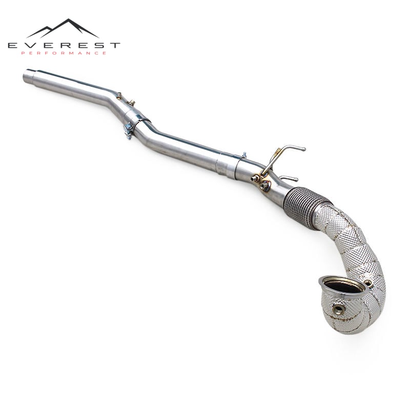 Straight-through Downpipe Exhaust System for Audi S3 8Y 2.0T 2020+ Heat Shield Exhaust Pipe With OPF