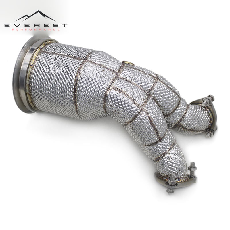 Exhaust Downpipe for Audi SQ5 FY 3.0T 2017-2023 SUS304 Stainless Steel High Flow Catted Downpipe With Catalyst