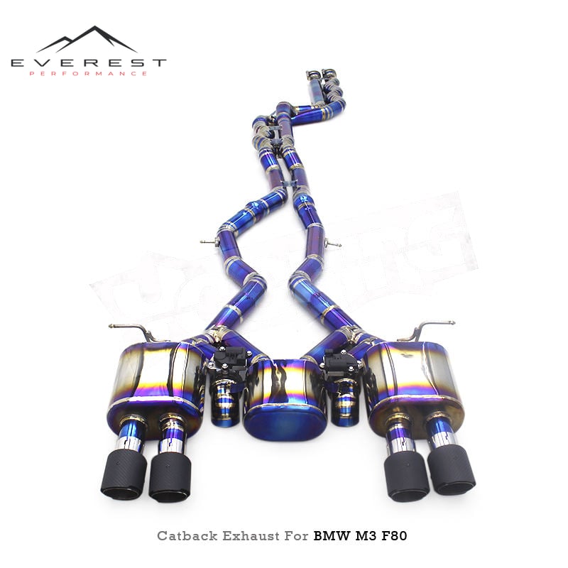 Titanium Muffler Exhaust Pipe for BMW M4 F82 F83 F8X S55 3.0T 2014-2018 Valvetronic Exhaust System with Electronic Valve