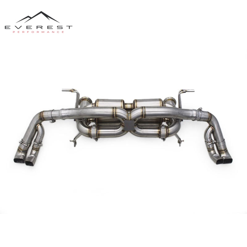 Axle Back Exhaust Pipes for Audi R8 5.2 V10 2017-2019 Stainless Steel Muffler Vacuum Valve With Remote Control