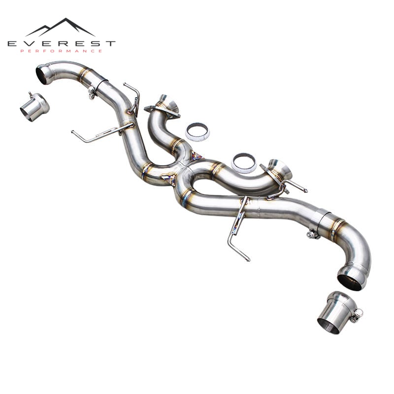 SS304 Exhaust Pipe System for Aston Martin DB11 V12 5.2L 2016-2019 Non Valve Rear Section Free Flow Exhaust System
