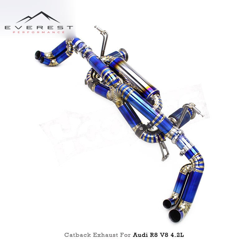 Titanium High Performance Exhaust Pipe System for Audi R8 V8 4.2L 2007-2013 Axle Back Vacuum Valve Muffler