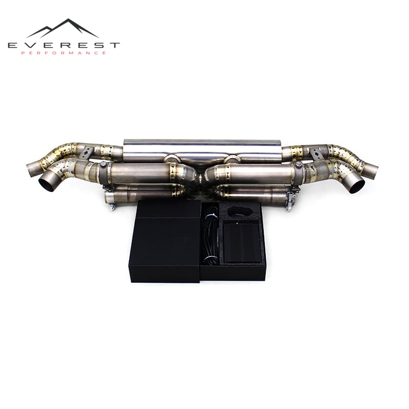 Titanium Catback Lightweight Exhaust Pipes for Porsche 911 991/991.2 Turbo 2017-2019 Racing Car Muffler Vacuum Valve
