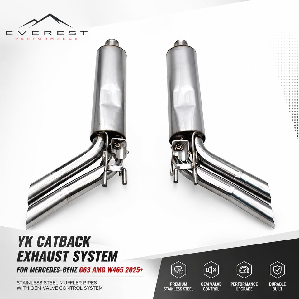Direct-fit Catback Exhaust for Mercedes-Benz G63 AMG W465 2025+ Stainless Steel Muffler Pipes with Valve Control System