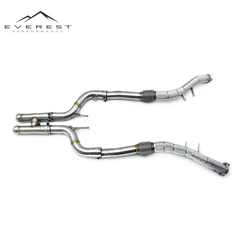 Stainless Steel Exhaust Downpipe for Maybach S560 S580 4.0T 2018-2023 Straight Header Automotive