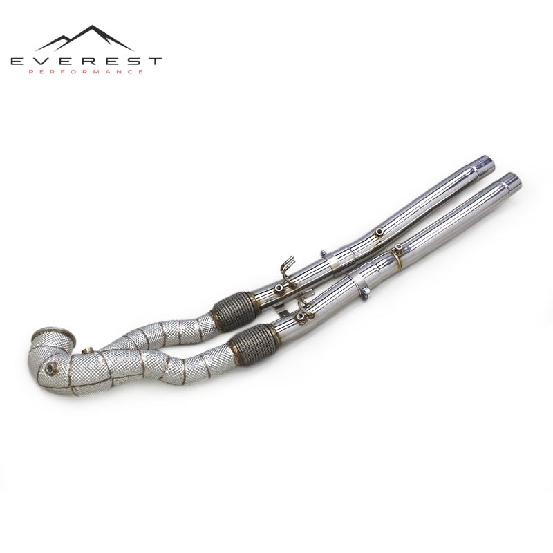 Turbo Exhaust Downpipe Link Pipes for Audi RS3/TTRS 2.5T 2023-2024 Heat Shield Test Pipes with OPF