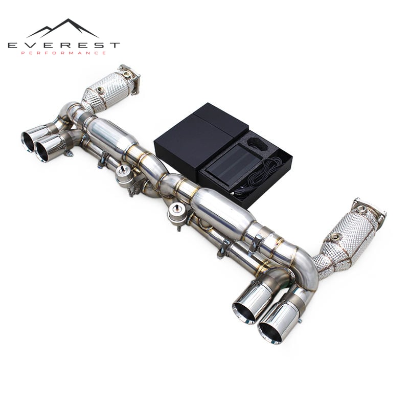 Racing Valvetronic Catback Exhaust Pipes for Porsche 911 996 TURBO 3.6 1997-2005 SS304 Exhaust Pipe with Catted Downpipe
