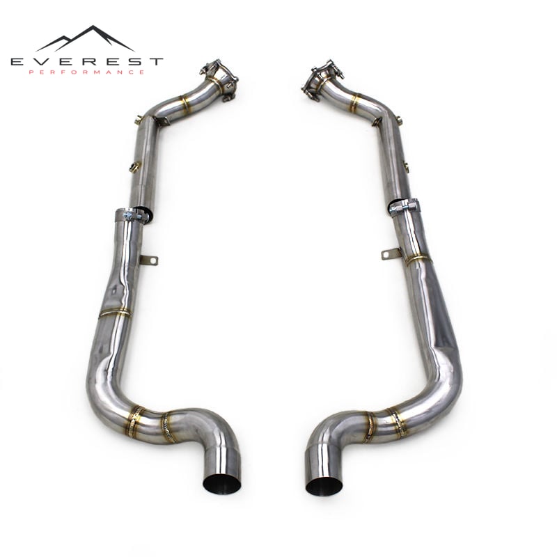 Exhaust Straight Header Downpipe for Porsche Panamera 970 3.6 4.8 2009-2016 Free Flow Pipe SUS304 Muffler Exhaust System