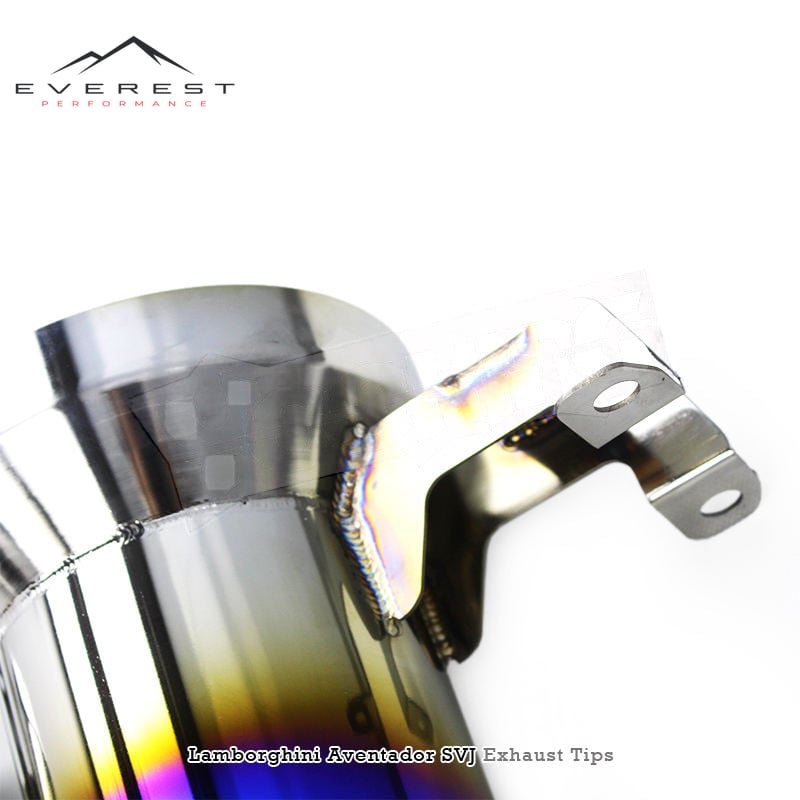 Custom with Burnt Blue Exhaust Titanium Tips for Lamborghini Aventador SVJ Performance Tail Throat Automotive Accessories