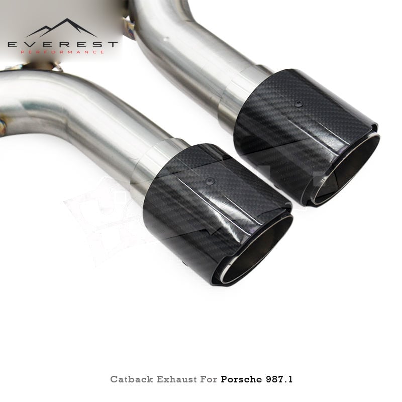 Valved Sport Exhaust System for Porsche Boxster/Cayman 987/987.1/987.2 2.7/2.9/3.4 2006-2012 SUS304 Pipes Catback Muffler