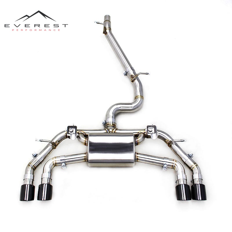 SS304 Exhaust Pipe System for VW Golf MK7 7R/7.5R 2.0T 2012-2019 Rear Valve Catback Exhaust Four Outlet Nozzle