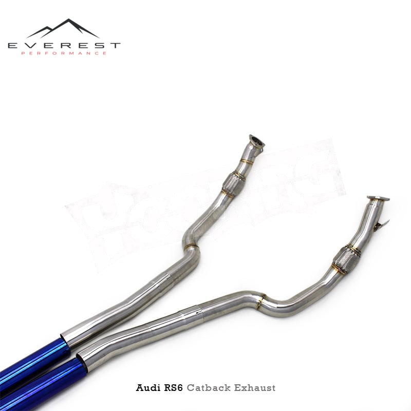 Racing Titanium Valvetronic Catback Exhaust Pipes System for AUDI RS6/RS7 C8 4.0T 2019-2024 Valved Muffler Exhaust Pipes