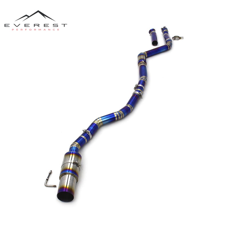 Titanium Catback Pipe for Toyota SUPRA A90 3.0 2020-2023 Straight Resonator Exhaust Pipe Titanium Muffler Single Exit Catback