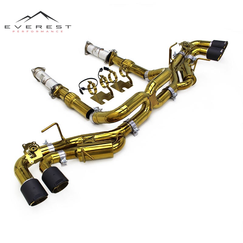 Race Complete Set Sport Exhaust for Chevrolet Corvette C8 2019-2025 Free Flow Downpipe SS304 Catback With Valve Control