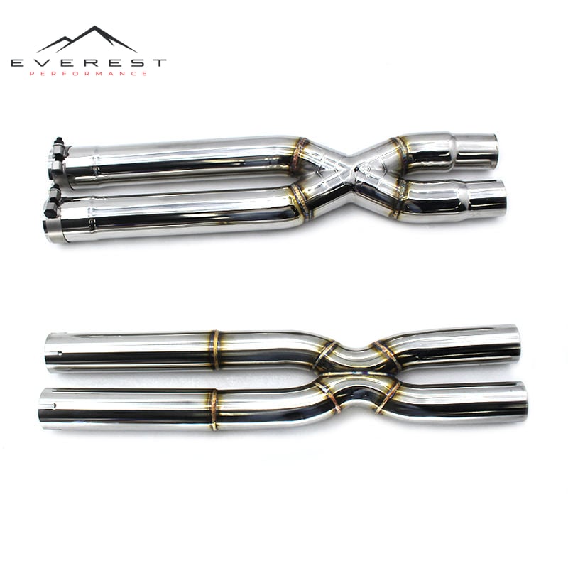 Performance Polished Stainless Steel Performance Exhaust X Pipe Equal Length Mid Pipe for Maserati Gran Turismo/GT 4.7 2008-2023