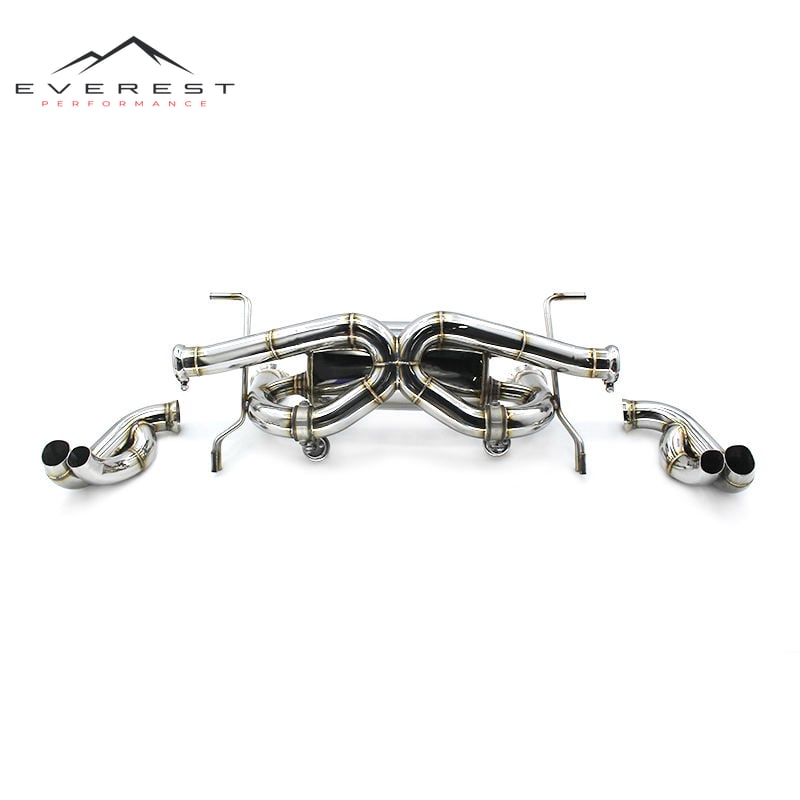 Auto Exhaust Pipes for Audi R8 V10 5.2 2020-2023 Stainless Steel Catback Muffler Valve Enhanced Power