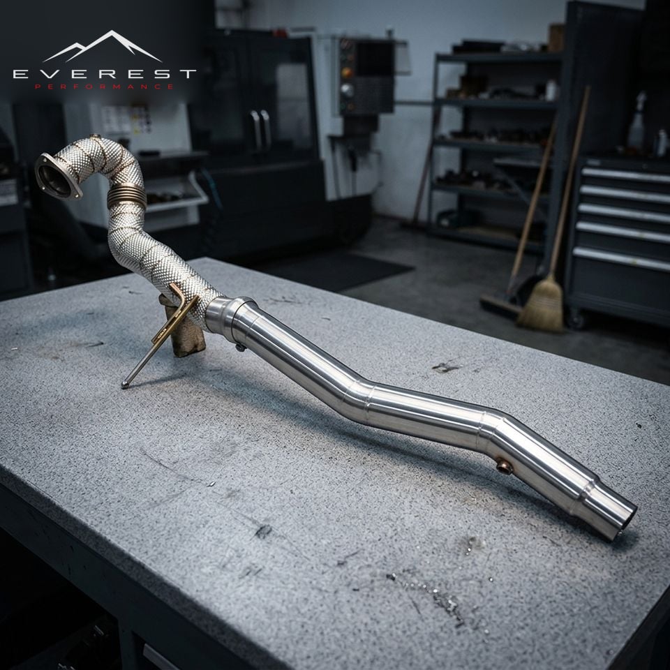 Stainless Steel Exhaust Pipe for Audi TT MK1 Type 8N 1.8T 1998-2006 Heat Shield Free Flow Exhaust Pipes Exhaust System