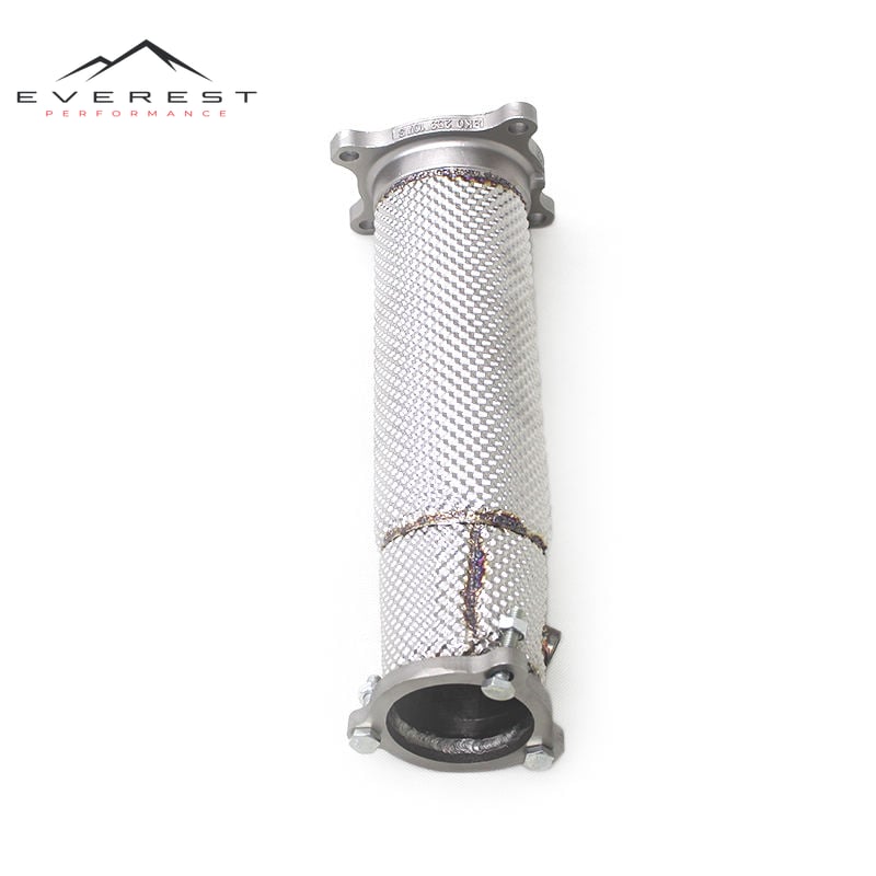 Stainless Steel Downpipe Exhaust Pipes for Audi A6 A7 C7 2.0T 2012-2018 Free Flow Header With Heat Shield