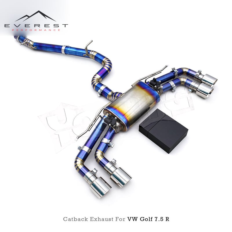 Direct-fit Electric Valve Exhaust for VW GOLF 7/7.5 MK7/MK7.5 R 2.0T 2014-2020 Titanium Lightweight Catback Muffler with Tips