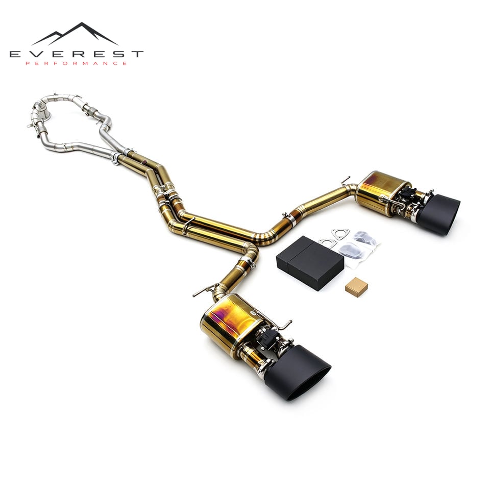 Titanium Lightweight Full Exhaust Straight Downpipe for Audi A7 C7/C8 3.0T 2012-2023 Electronic Valve Catback System