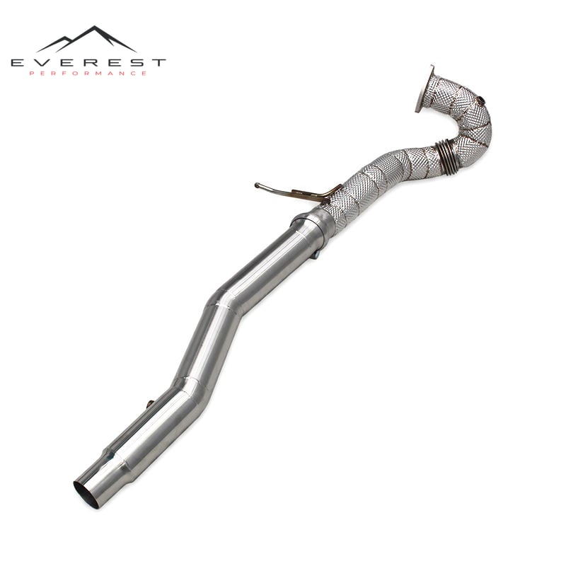 SS304L Exhaust Downpipe for Audi TT MK1 Type 8N 1.8T 1998-2006 Racing Car Free Flow Pipe With Heat Shield