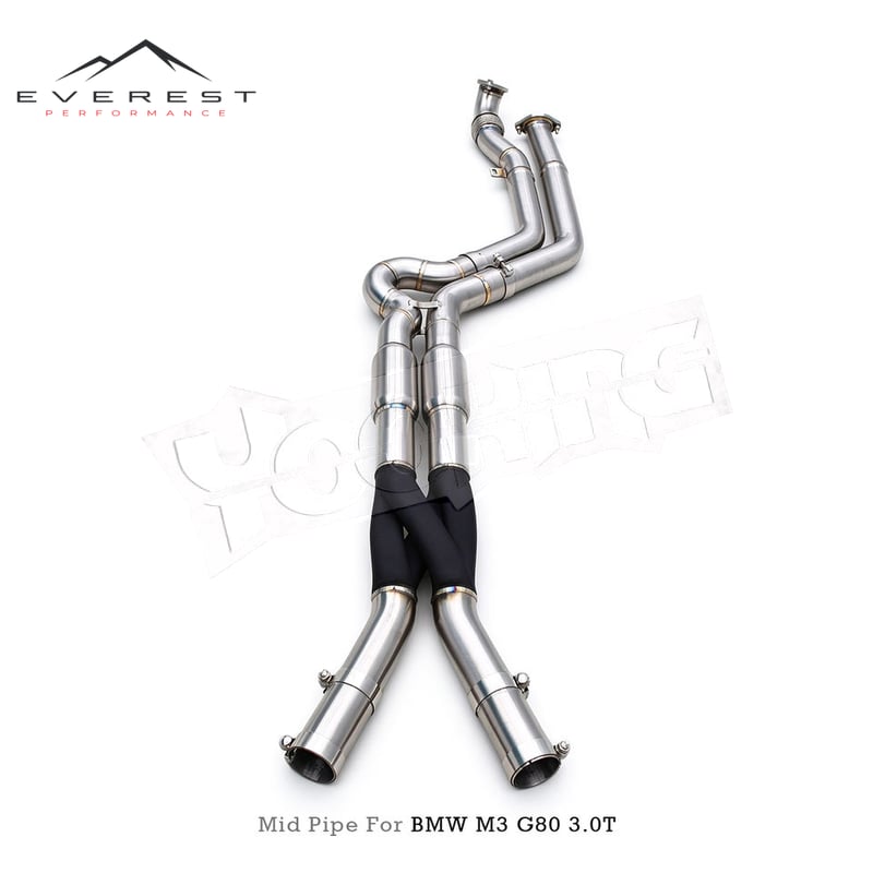 High Performance Car Black Z Pipe Exhaust Parts Fit for BMW M3 G80 / M4 G82 3.0T 2020-2026 Equal Length MidPipe Exhaust