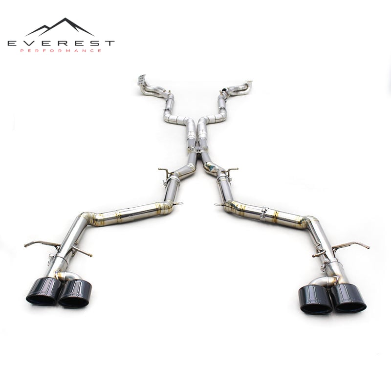 Titanium Full Exhaust for Mercedes-Benz C63 AMG W204 6.2L 2011-2015 SS304 Exhaust Manifold No Valve Catback Exhaust