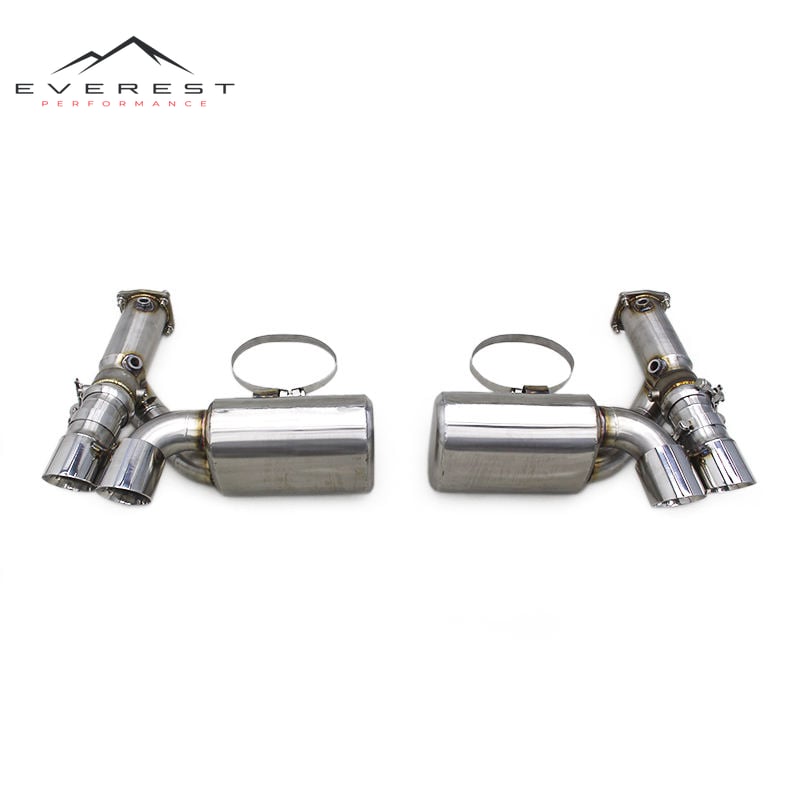 Racing Sport Car Axle Back Exhaust Pipes for Porsche 911 997.1 Turbo 3.6 2004-2012 SUS304 With Valved Catback Exhaust System