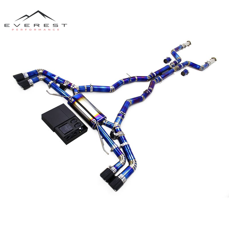 Custom Titanium Pipes Valved Catback Muffler for BMW X5M/X6M 4.4TT 2015-2023 Tuning Street Car Valvetronic Exhaust System