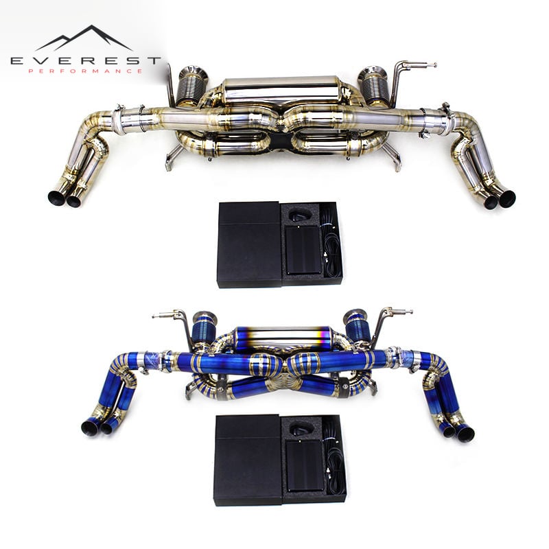 Exhaust Pipe System for Audi R8 V8 4.2L 2007-2013 High Performance Titanium Lightweight Catback Axle Back Muffler System