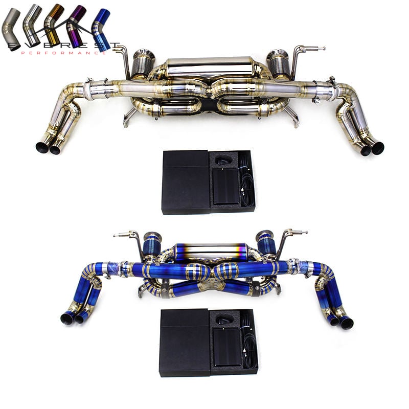 Exhaust Pipe System for Audi R8 V8 4.2L 2007-2013 High Performance Titanium Lightweight Catback Axle Back Muffler System