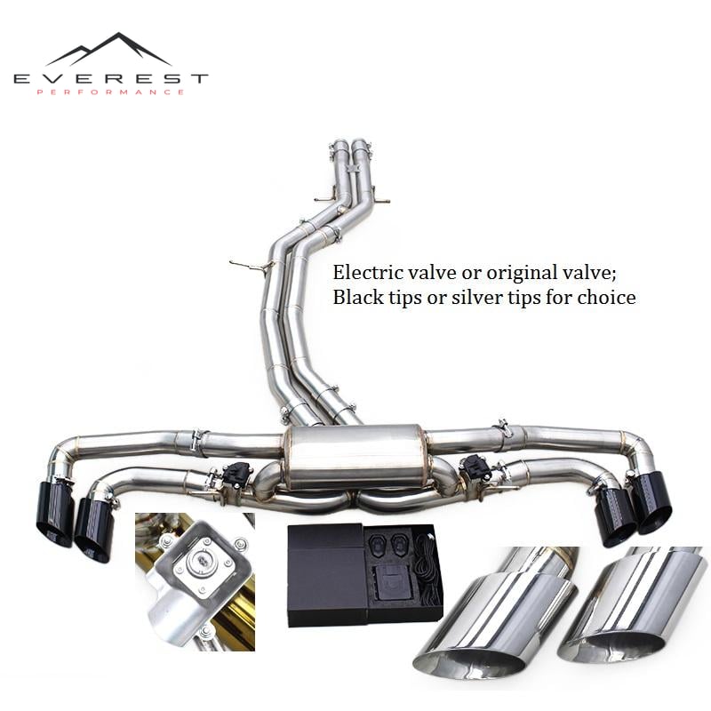 Race High Performance Exhaust System for Lamborghini URUS 4.0T 2018-2023 Stainless Steel Muffler Exhaust Pipe With Black Tips
