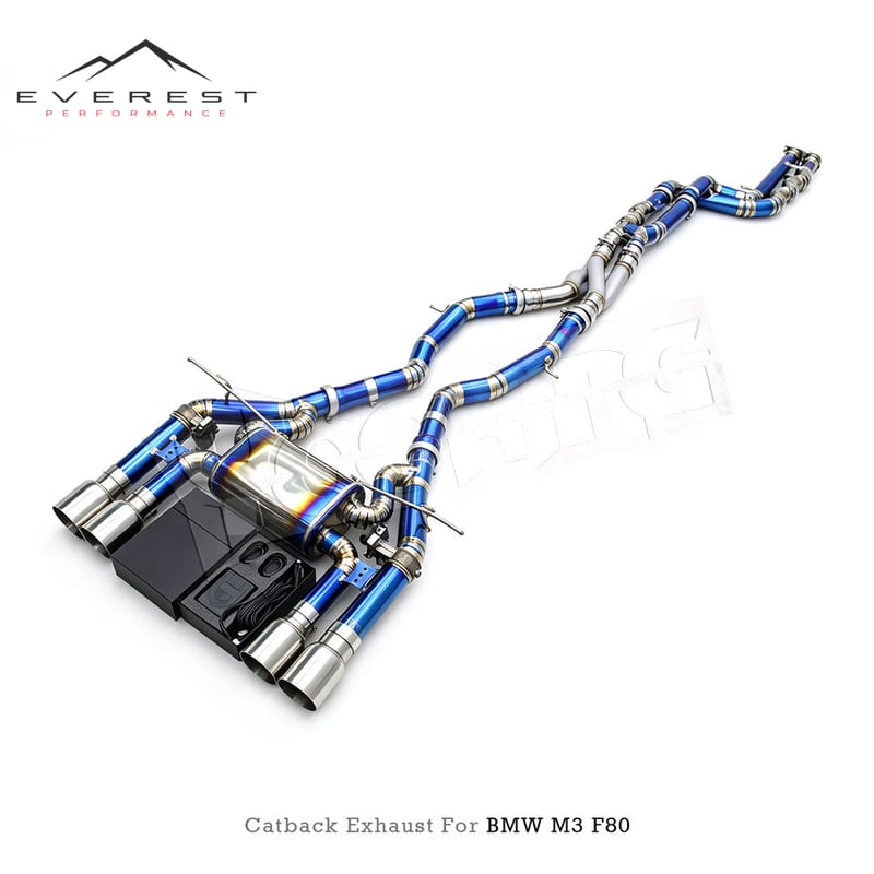 Titanium Exhaust Pipe System for BMW M3/M4 F80/F82/F83 S55 3.0T 2014-2019 Equal Length Z Pipe Valvetronic Catback Exhaust