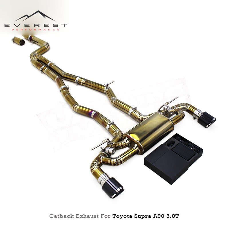 Titanium Exhaust Pipes for Toyota Supra A90 3.0T 2020-2023 Catback Muffler Vacuum Valve With Remote Control