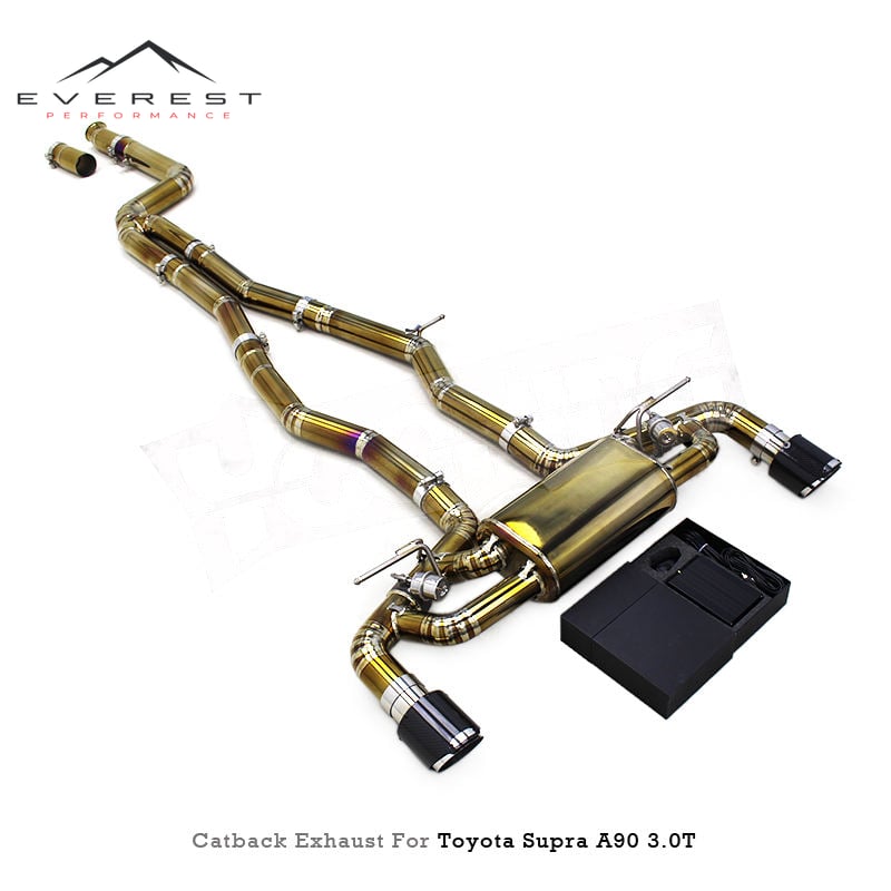 Titanium Exhaust Pipes for Toyota Supra A90 3.0T 2020-2023 Catback Muffler Vacuum Valve With Remote Control