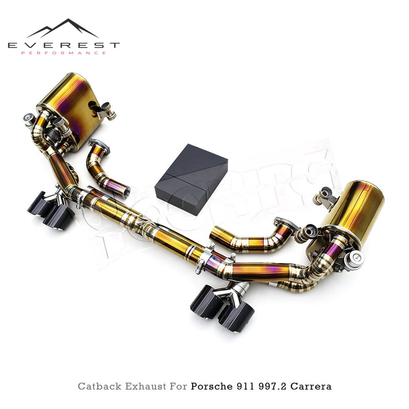 Valvetronic Catback Exhaust Pipe for Porsche 911 997.1/997.2 Carrera 4S 3.6L/3.8L 2004-2012 Titanium Exhaust Muffler Pipe