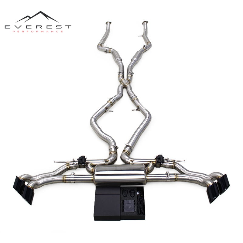 Race Sport Muffler Catback for BMW X5 F15 M50i 4.4 2014-2018 Stainless Steel Pipe Valvetronic Control Tuning X Pipe Sound Eystem
