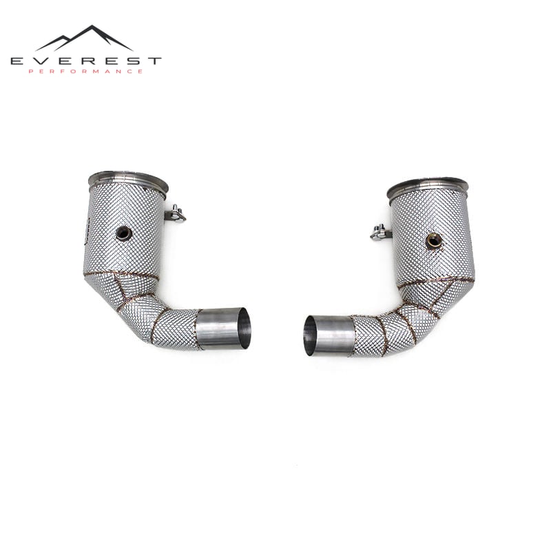 Heat Shield Stainless Steel Exhaust Pipe Catalyst Downpipe Header for Porsche 911 992 3.0T 2019-2024