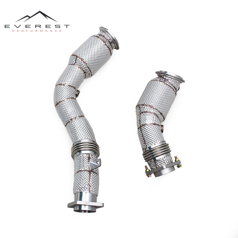 Custom Catted Header Downpipe for BMW M3/M4 F80/F82/F83 S55 3.0T 2014-2019 SUS304 Pipes High Flow with Catalyst Exhaust System