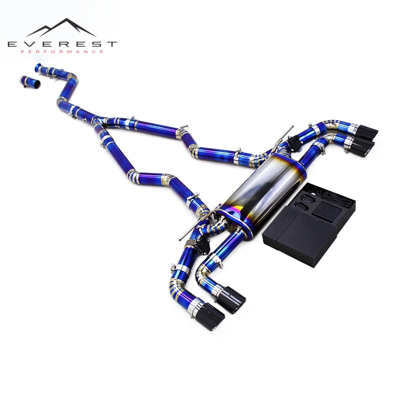Valvetronic Exhaust System for BMW Z4 G29 M40i 3.0 (2019-2024) Titanium Blue Y-Pipe Muffler