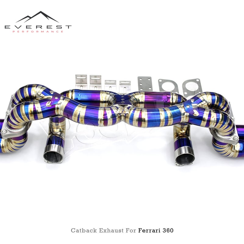 Racing Titanium Direct Catback Exhaust Pipes for Ferrari 360/F360 3.6L Modena/Spider 2003-2005 Non Valved Exhaust System