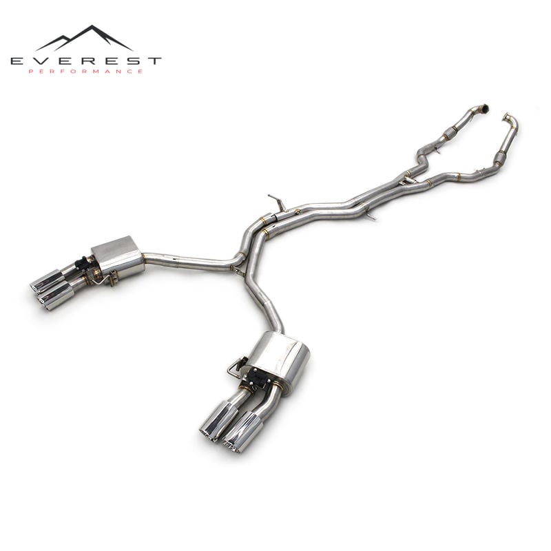 Stainless Steel Auto Exhaust System for Audi S4 S5 B9 3.0T 2019-2023 Catback Muffler Valvetronic Modified Sounds