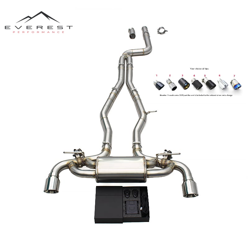 Race Catback Exhaust System for Supra GR A90/A91MK4/MK5 3.0T 2020-2023 Stainless Steel 1.5mm Sport Valved Exhaust Pipe Muffler