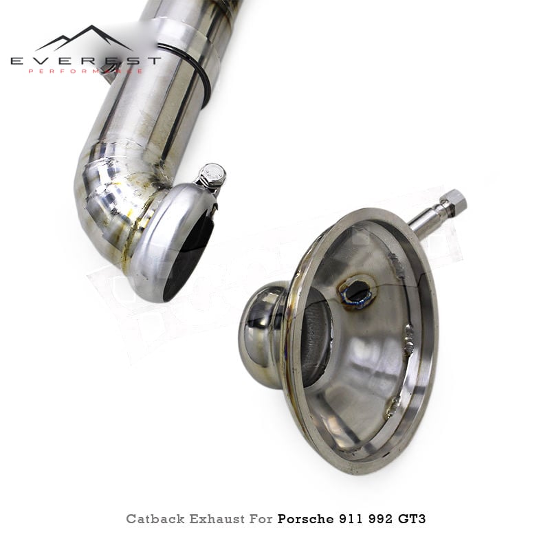 Titanium Exhaust Pipe System for Porsche 911 992 GT3 4.0 2017-2024 Valvetronic Muffler OPF Mirror Polished Sport Sound
