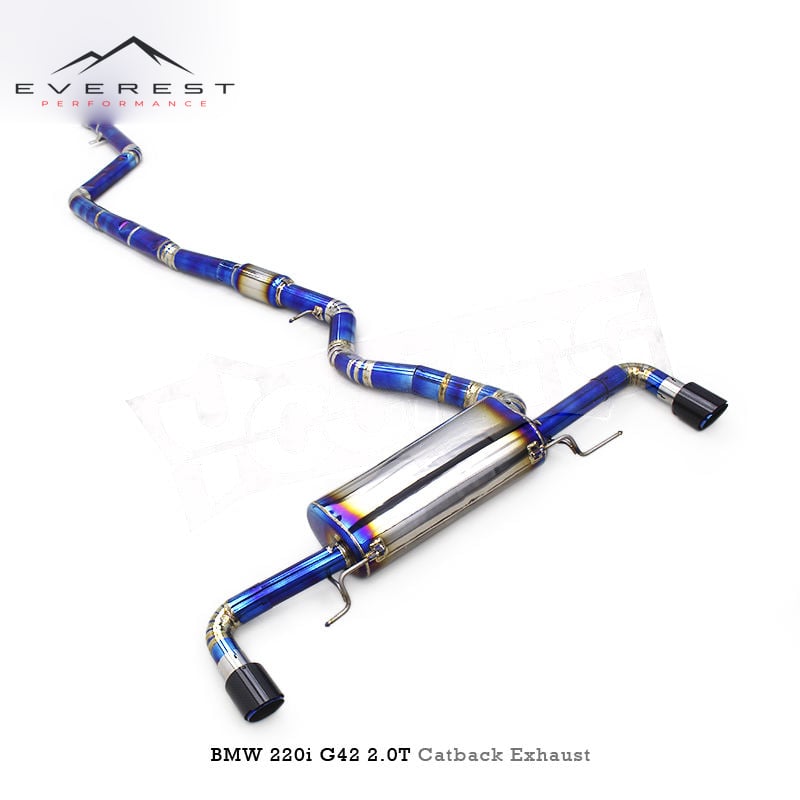 Custom Catback Exhaust for BMW 220/220i G42 2.0T B48 2022 Tuning Racing Car Sound Titanium Straight Pipe Muffler Exhaust System