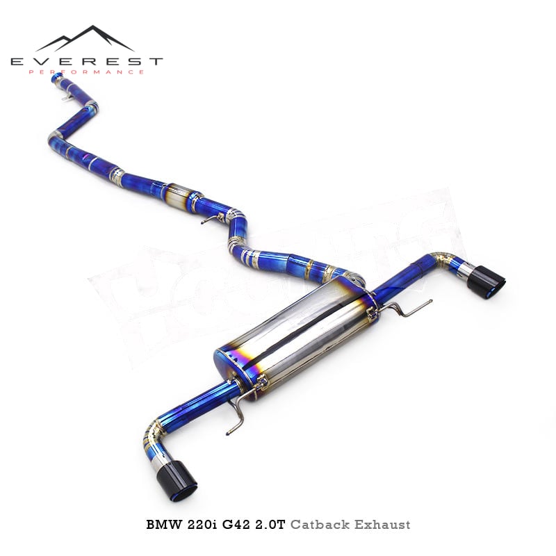 Custom Catback Exhaust for BMW 220/220i G42 2.0T B48 2022 Tuning Racing Car Sound Titanium Straight Pipe Muffler Exhaust System