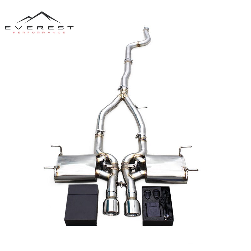 Custom Valved Sport Catback Muffler for Jaguar F-TYPE X152 2.0T 2018-2023 Stainless Steel Valvetronic Exhaust Pipes System